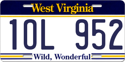 WV license plate 1OL952