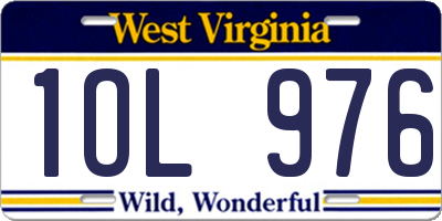 WV license plate 1OL976