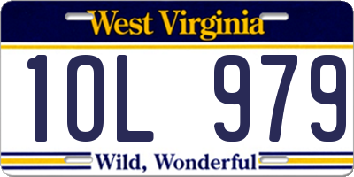 WV license plate 1OL979