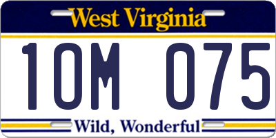 WV license plate 1OM075