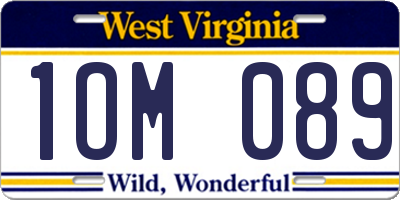 WV license plate 1OM089