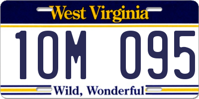WV license plate 1OM095