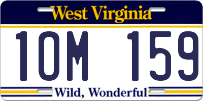 WV license plate 1OM159