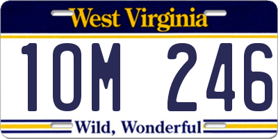 WV license plate 1OM246