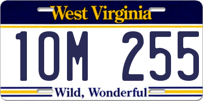 WV license plate 1OM255