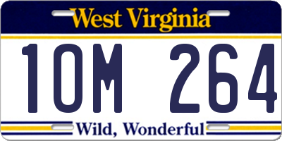 WV license plate 1OM264