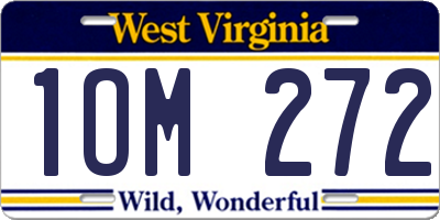WV license plate 1OM272