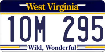 WV license plate 1OM295