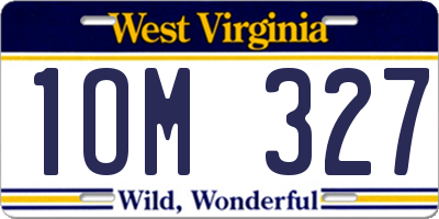 WV license plate 1OM327