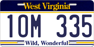WV license plate 1OM335