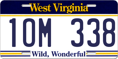 WV license plate 1OM338
