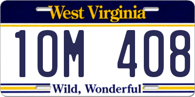 WV license plate 1OM408