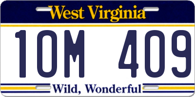 WV license plate 1OM409