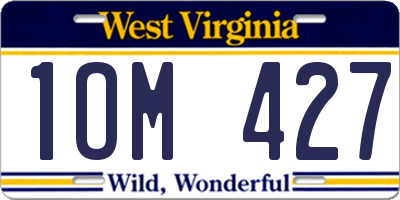 WV license plate 1OM427