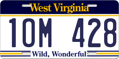 WV license plate 1OM428