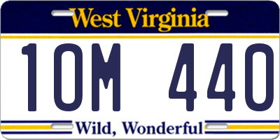 WV license plate 1OM440