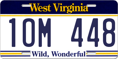 WV license plate 1OM448
