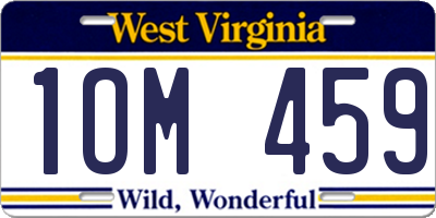 WV license plate 1OM459