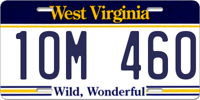 WV license plate 1OM460