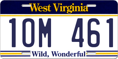 WV license plate 1OM461