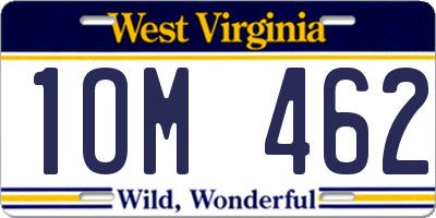 WV license plate 1OM462