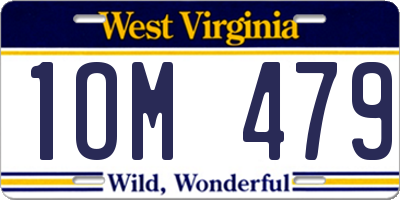 WV license plate 1OM479