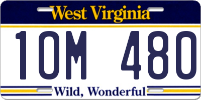WV license plate 1OM480