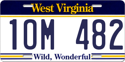 WV license plate 1OM482
