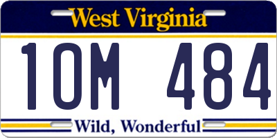 WV license plate 1OM484