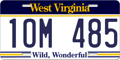 WV license plate 1OM485
