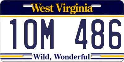 WV license plate 1OM486