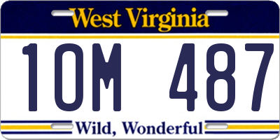 WV license plate 1OM487