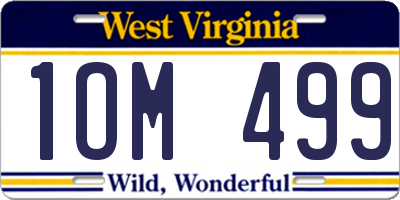 WV license plate 1OM499