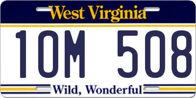 WV license plate 1OM508