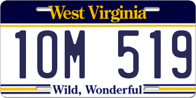 WV license plate 1OM519