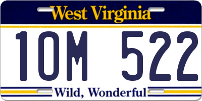 WV license plate 1OM522