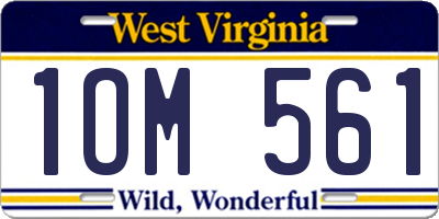 WV license plate 1OM561