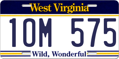 WV license plate 1OM575