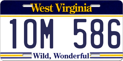 WV license plate 1OM586