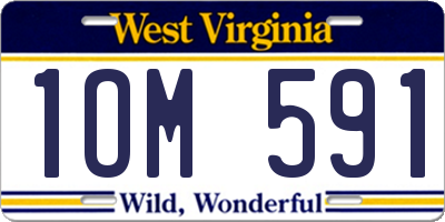 WV license plate 1OM591