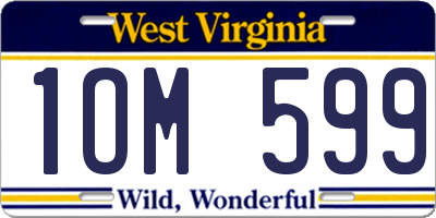 WV license plate 1OM599
