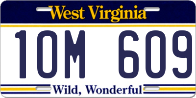 WV license plate 1OM609
