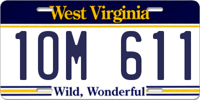WV license plate 1OM611
