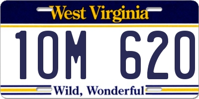 WV license plate 1OM620