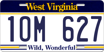 WV license plate 1OM627