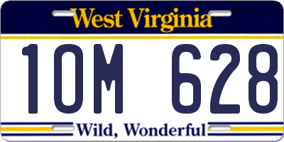 WV license plate 1OM628