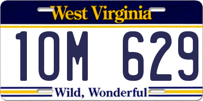 WV license plate 1OM629