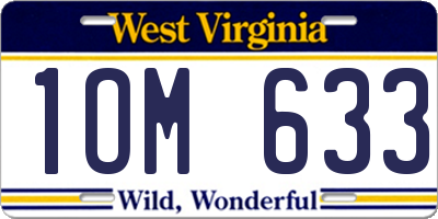 WV license plate 1OM633