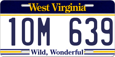 WV license plate 1OM639