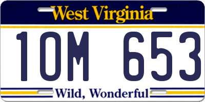 WV license plate 1OM653
